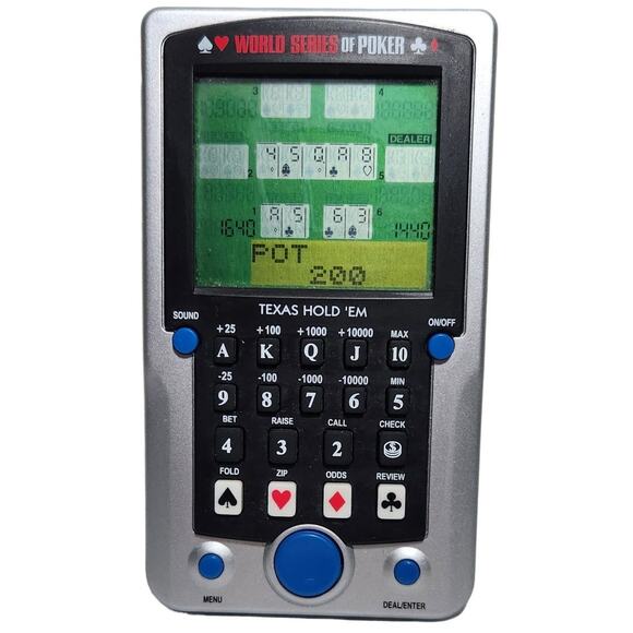 World Series Of Poker Texas Hold 'Em Tested Electronic Handheld Game Pre-owned - Picture 1 of 4